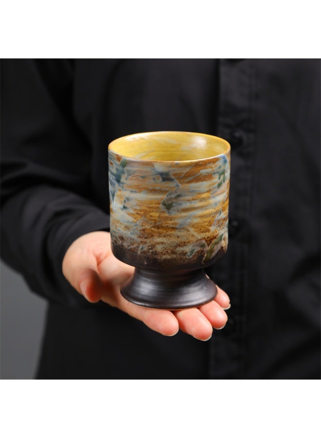 Clink Vintage Style Coffee Cup Creative Japanese Style High-foot Tea Cup Office Home Mug - Image 5